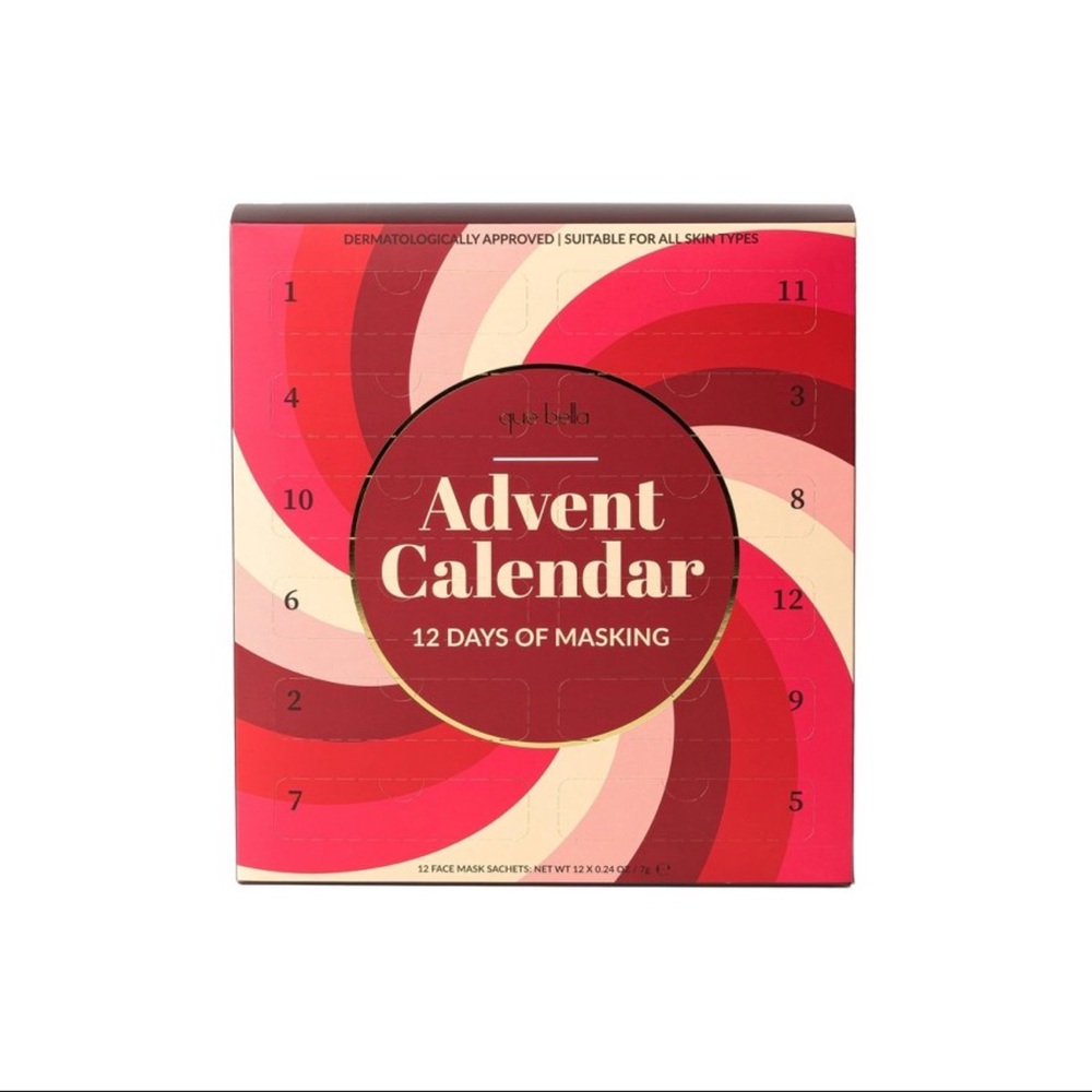New! Que Bella Advent Calendar 12 days of Masking
Gift Set - 12ct/2.88 fl oz